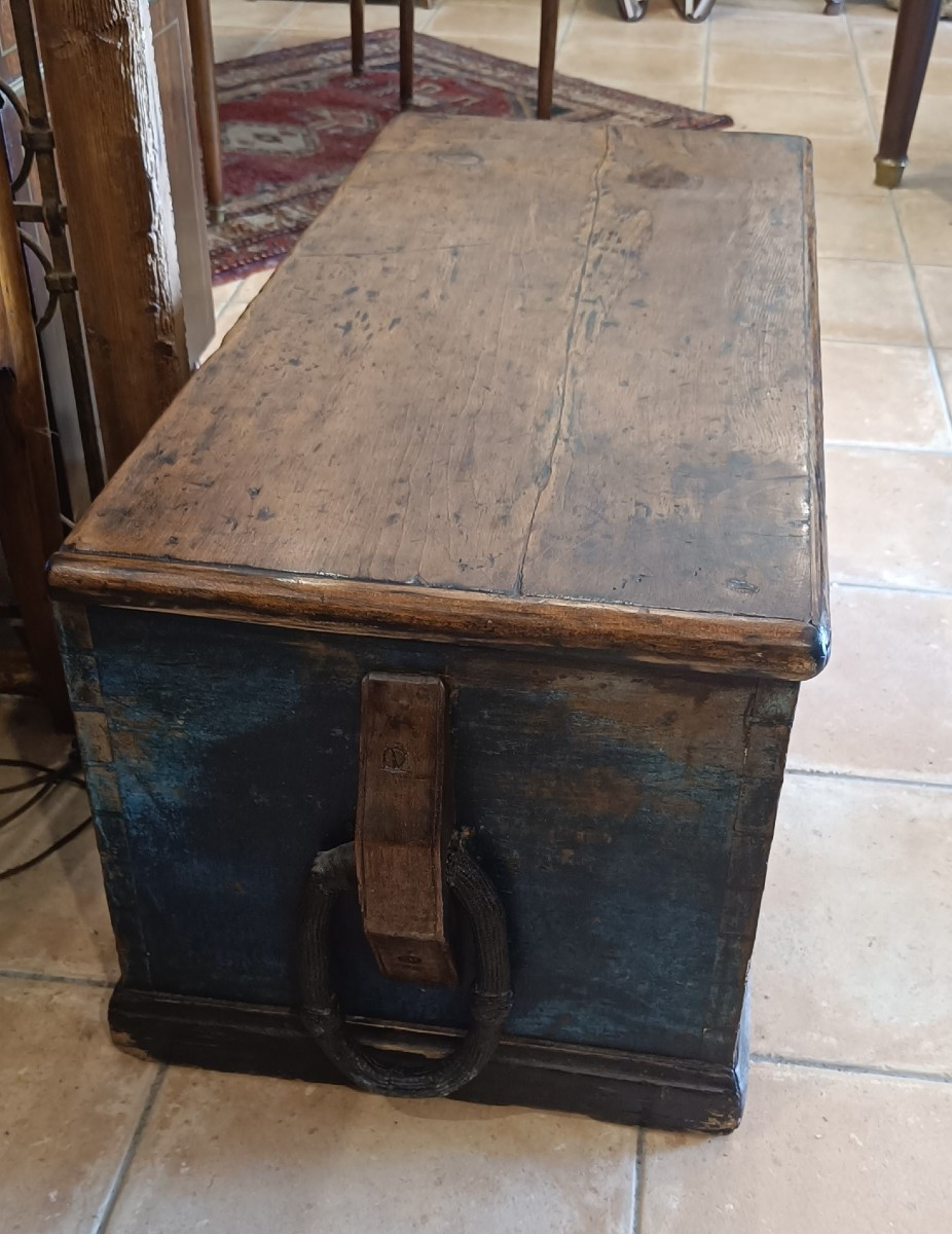 19th Century Sailor's Chest With Seamanship And Boat Painting-photo-2