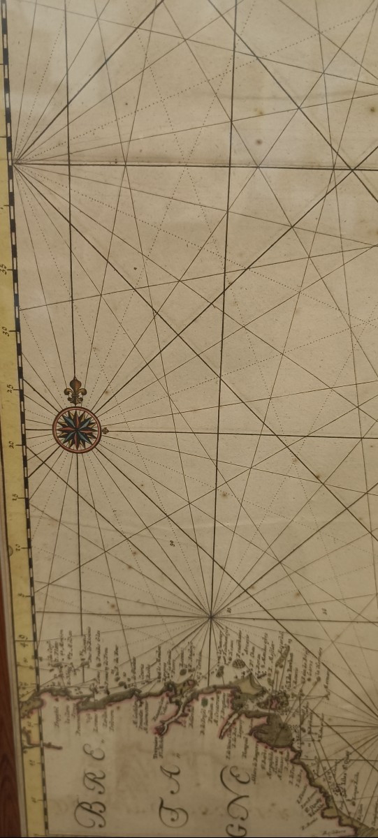 17th Century Nautical Chart Of The Van Keulen Channel, St Malo, Mont St Michel, Channel Islands, -photo-2