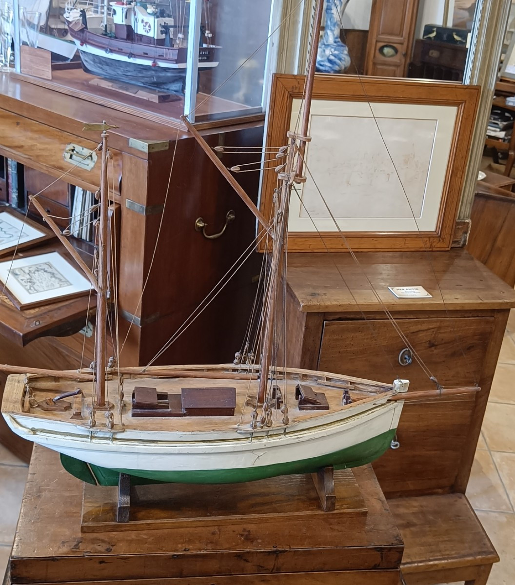 Maquette début 20ème d'un bateau, dundee normand-photo-2