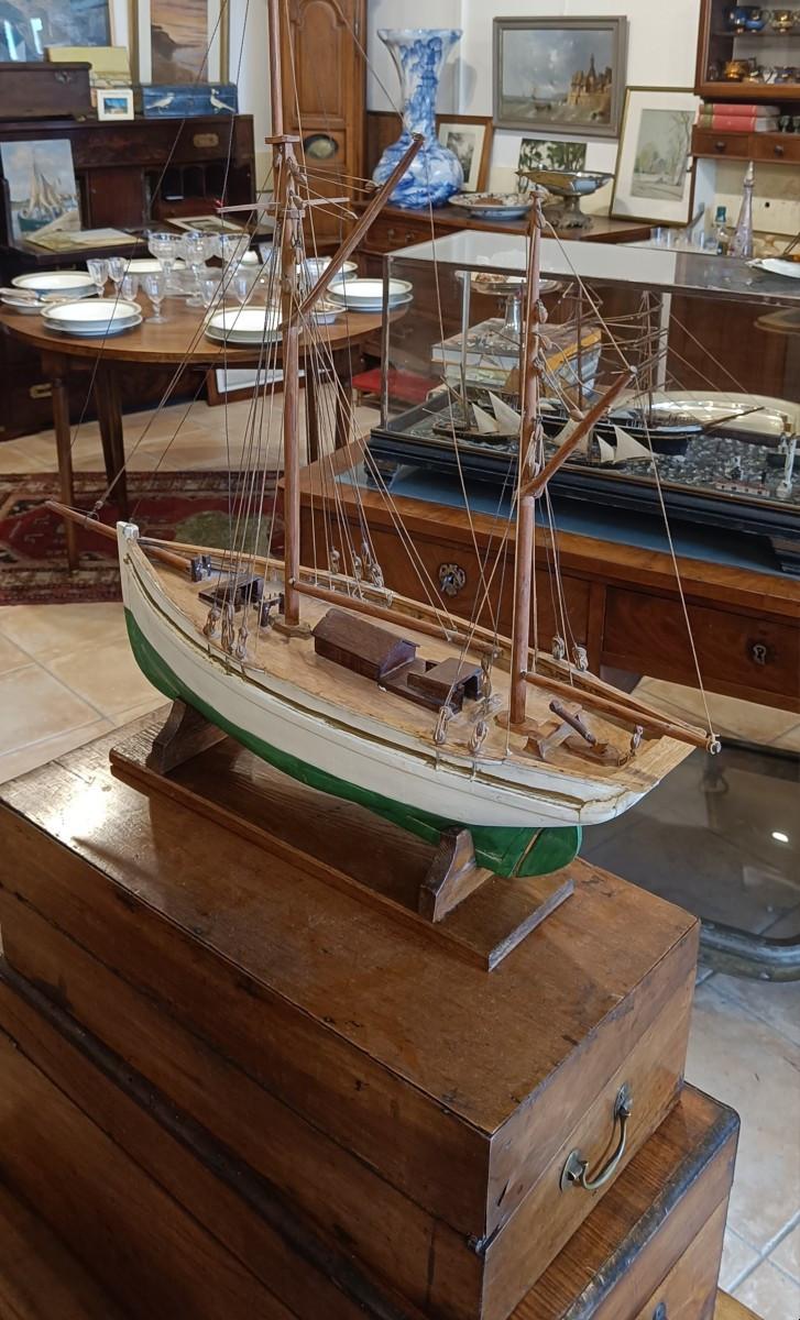 Maquette début 20ème d'un bateau, dundee normand-photo-4