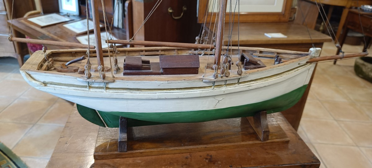 Maquette début 20ème d'un bateau, dundee normand