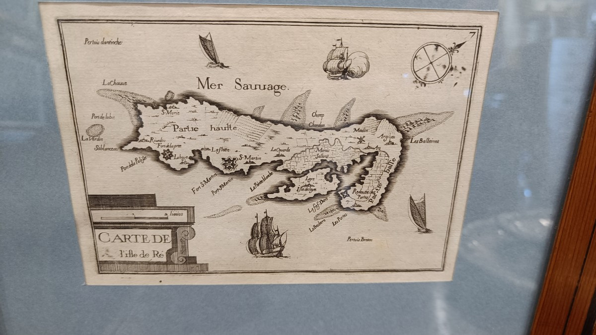 Carte encadrée de l'île de Ré par Tassin, 1634-photo-2