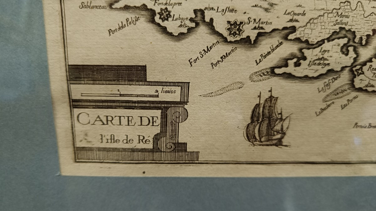 Carte encadrée de l'île de Ré par Tassin, 1634-photo-3
