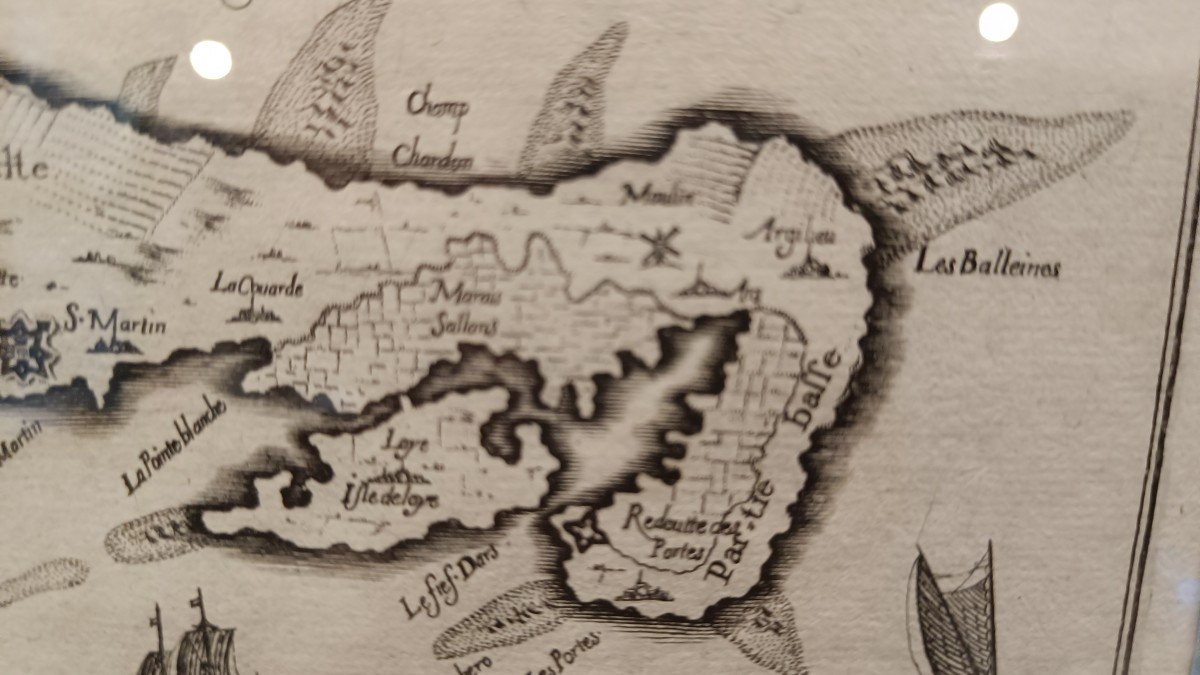 Carte encadrée de l'île de Ré par Tassin, 1634-photo-1