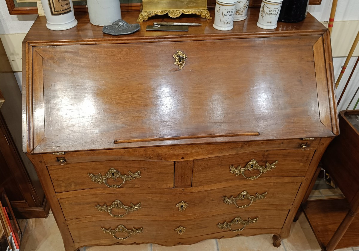 Scriban, meuble de port 18eme Nantais en acajou massif-photo-4