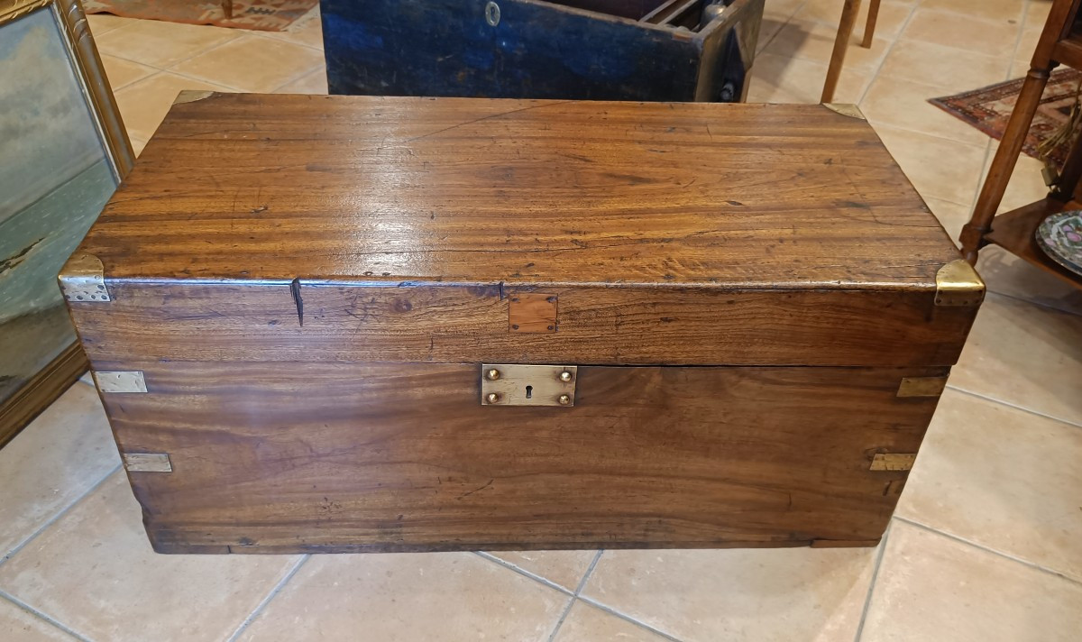 Malle de Marine 19ème en Camphrier