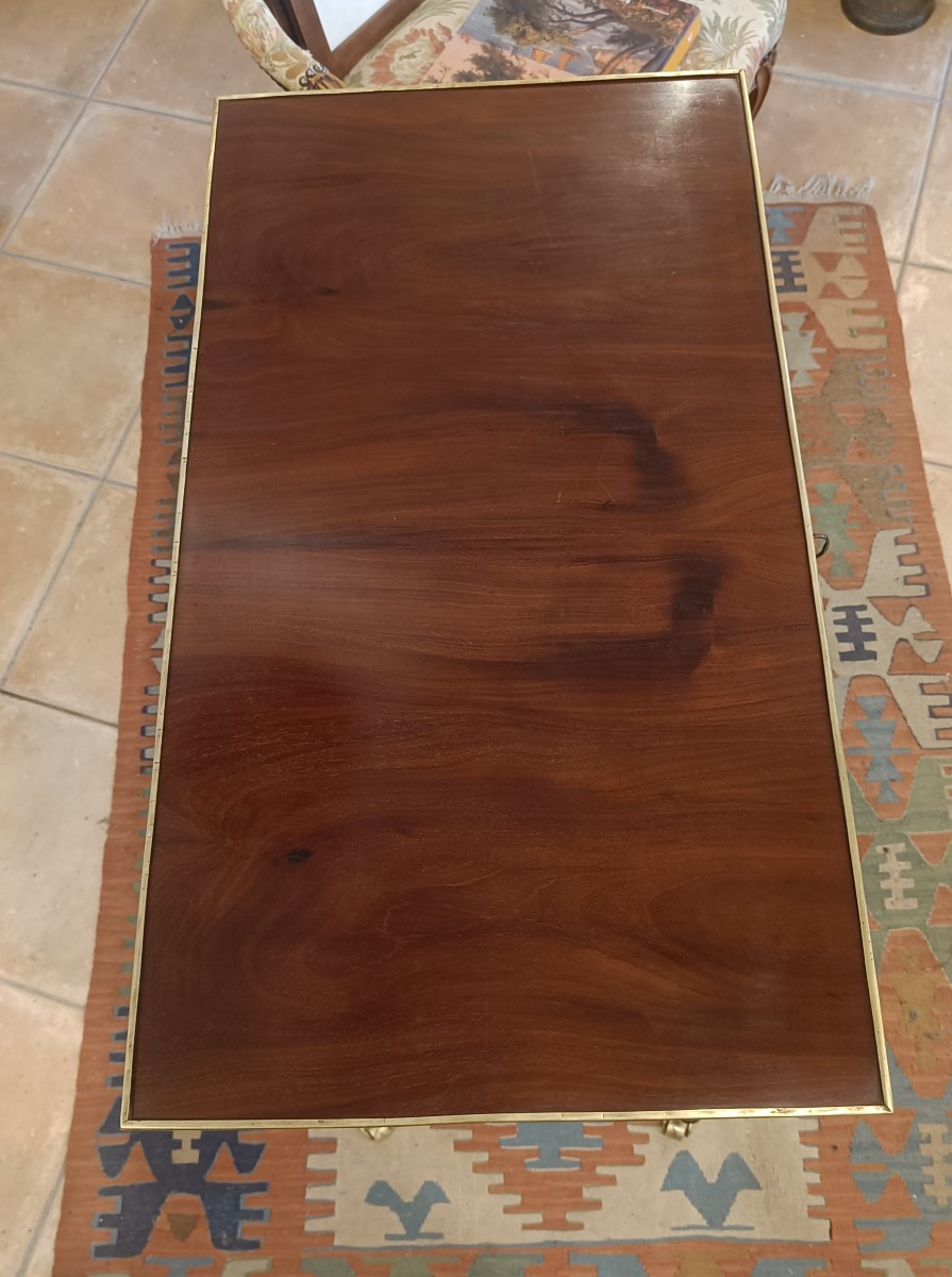 Desserte, Console Louis XVI du 19ème en acajou massif-photo-3