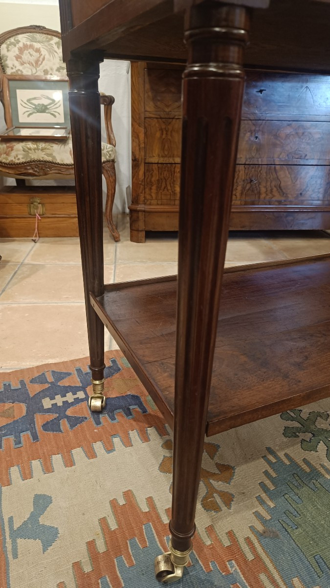 Desserte, Console Louis XVI du 19ème en acajou massif-photo-7
