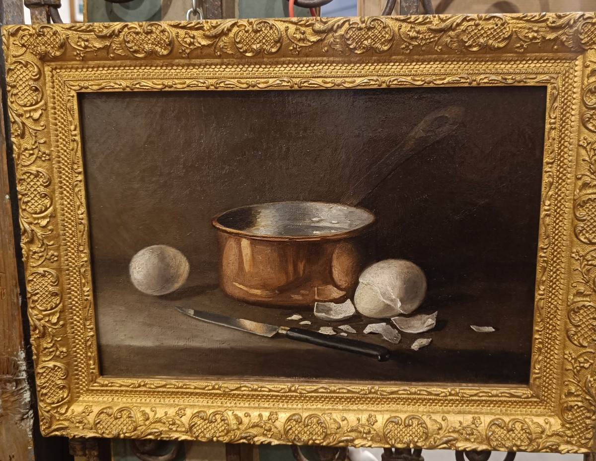 Tableau Nature morte "les oeufs durs"-photo-2