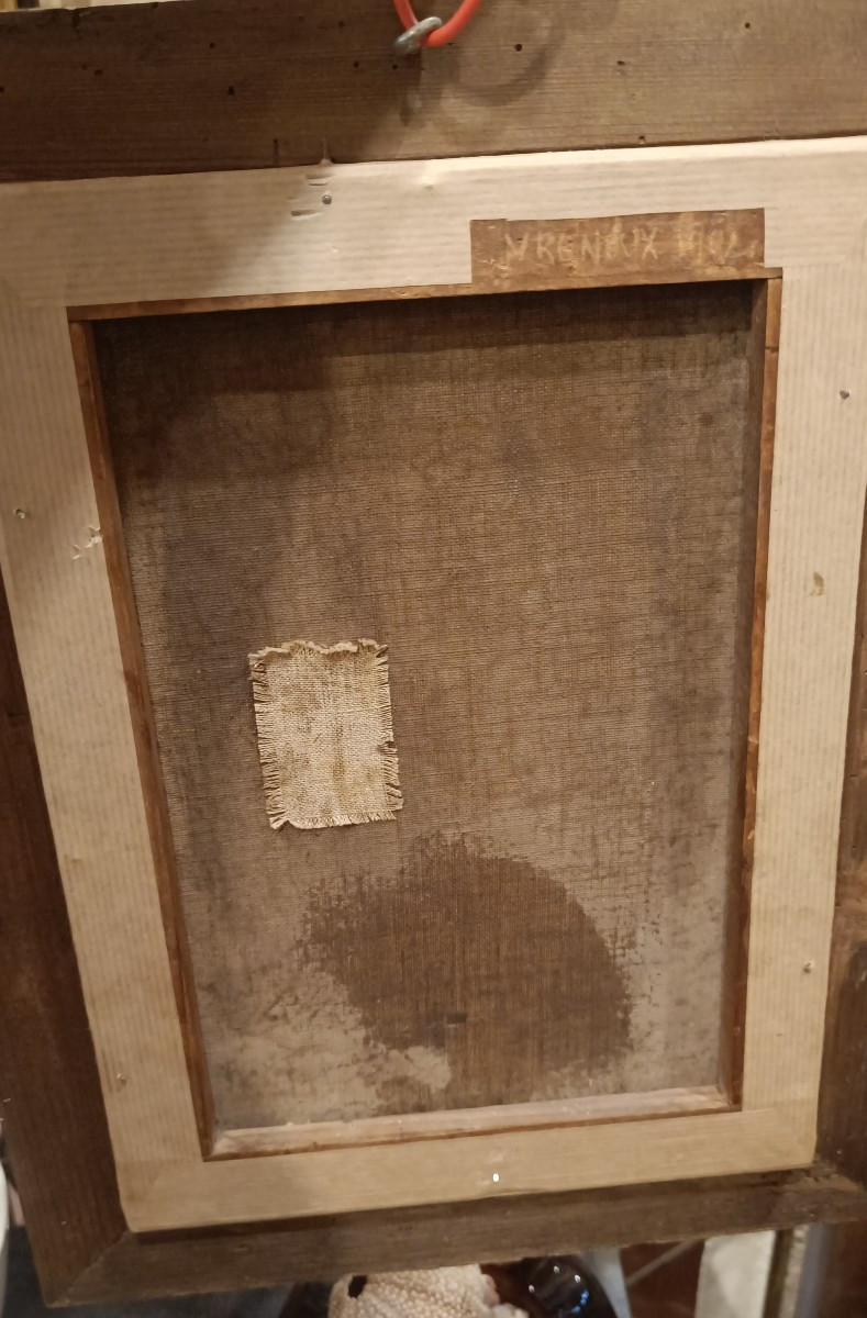 Small Oil On Canvas Depicting A Still Life With A Carafe, Tin, And Cheese-photo-4