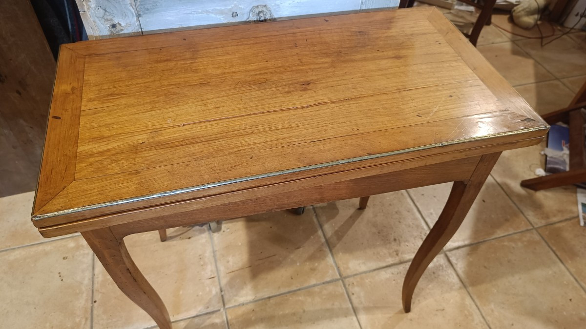 19th Century Louis XV Style Cherry Wood Games Table-photo-3