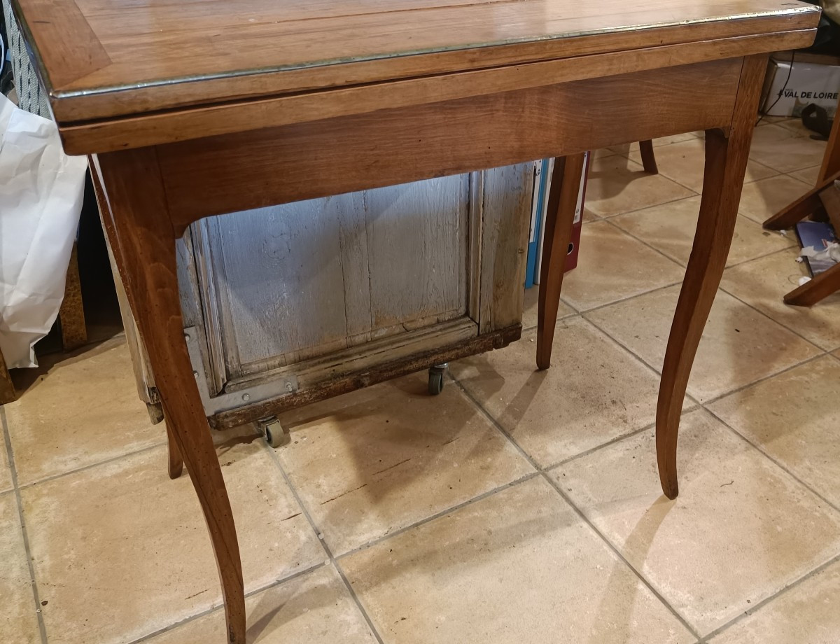 19th Century Louis XV Style Cherry Wood Games Table-photo-1
