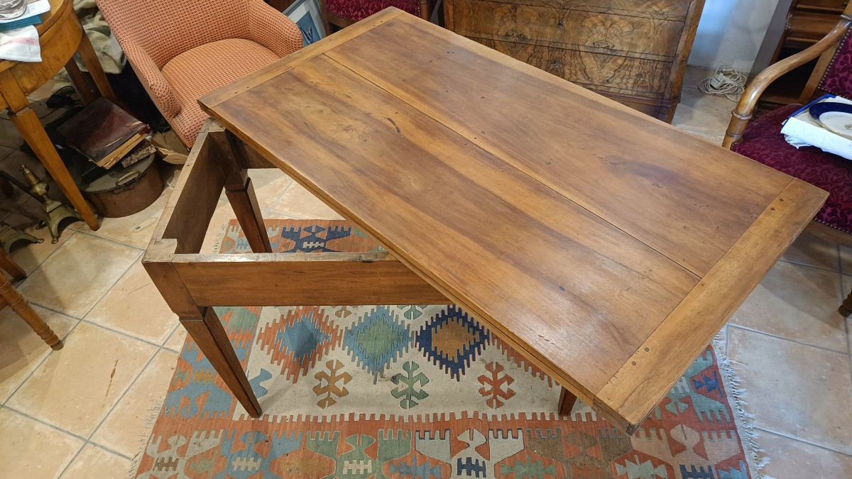 Table Portefeuille Directoire 19ème en noyer-photo-4