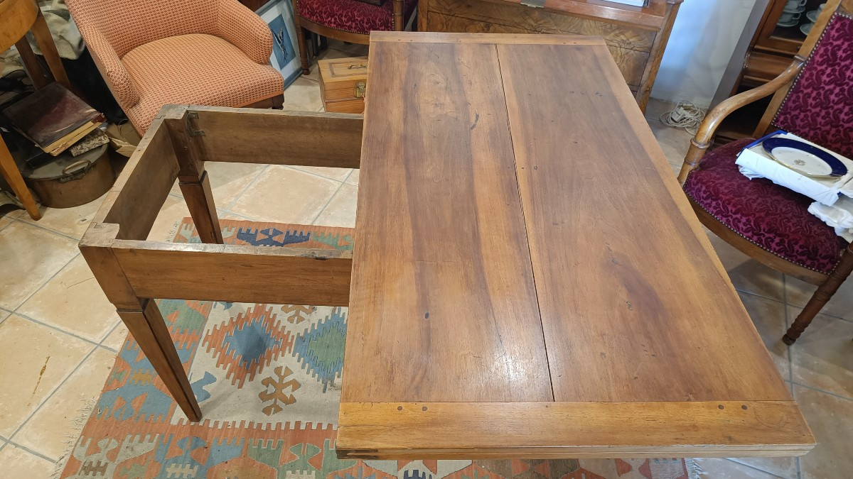 Table Portefeuille Directoire 19ème en noyer-photo-1