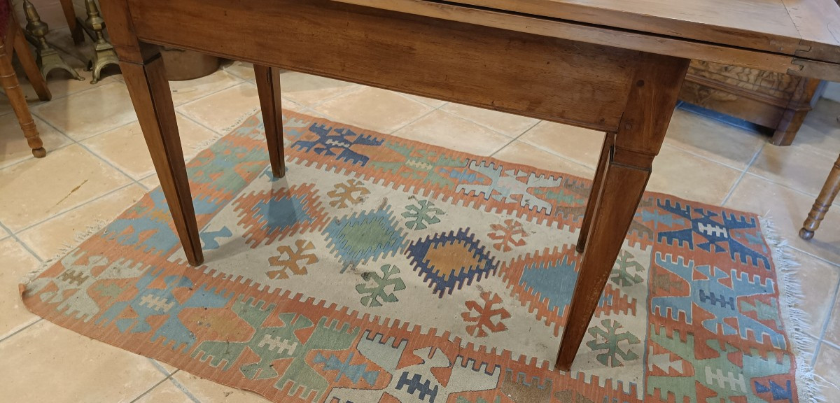 Table Portefeuille Directoire 19ème en noyer-photo-4