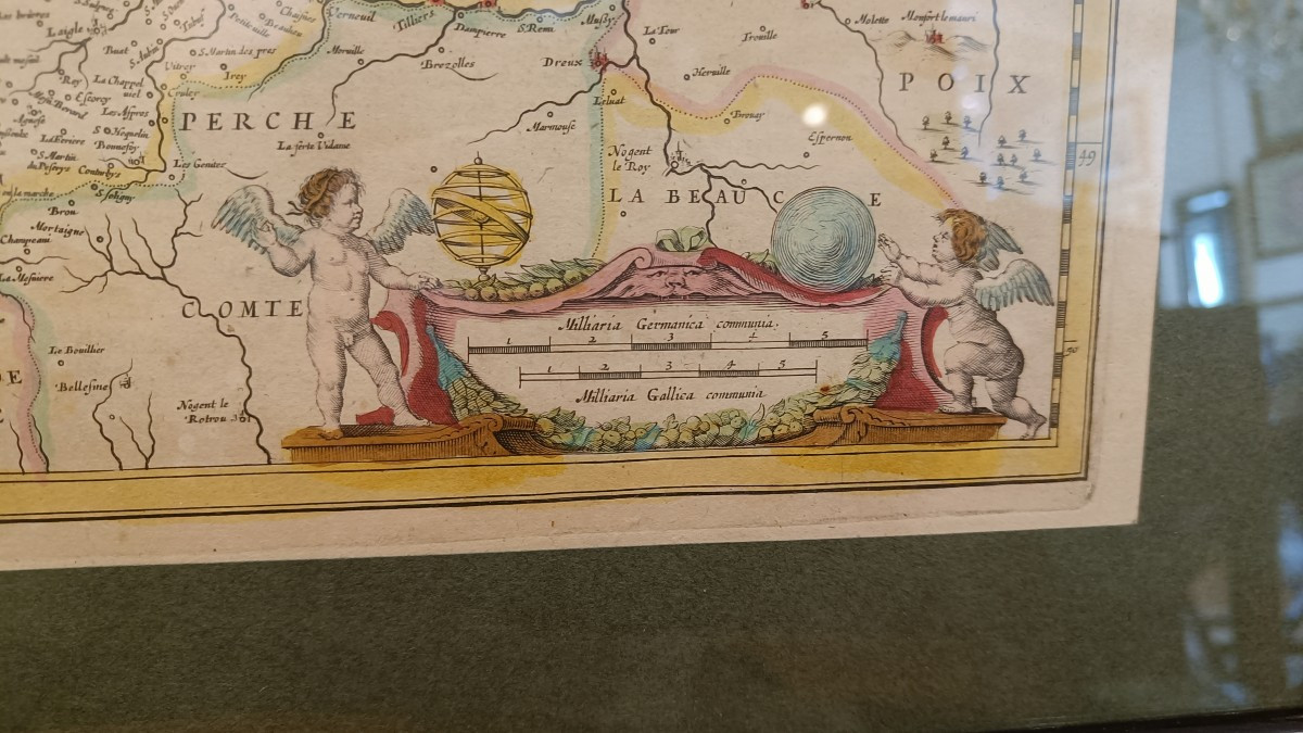 Framed 17th Century Map Of Normandy, Hondius-photo-3