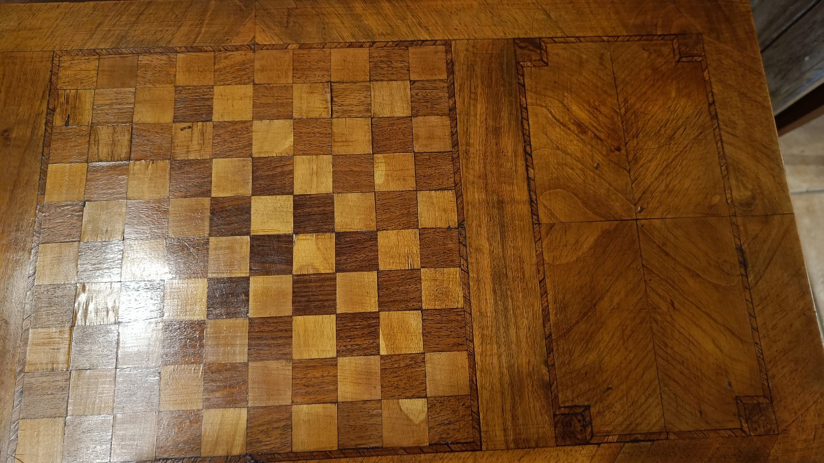 Louis XVI Late 18th Century Walnut And Marquetry Games Table-photo-1
