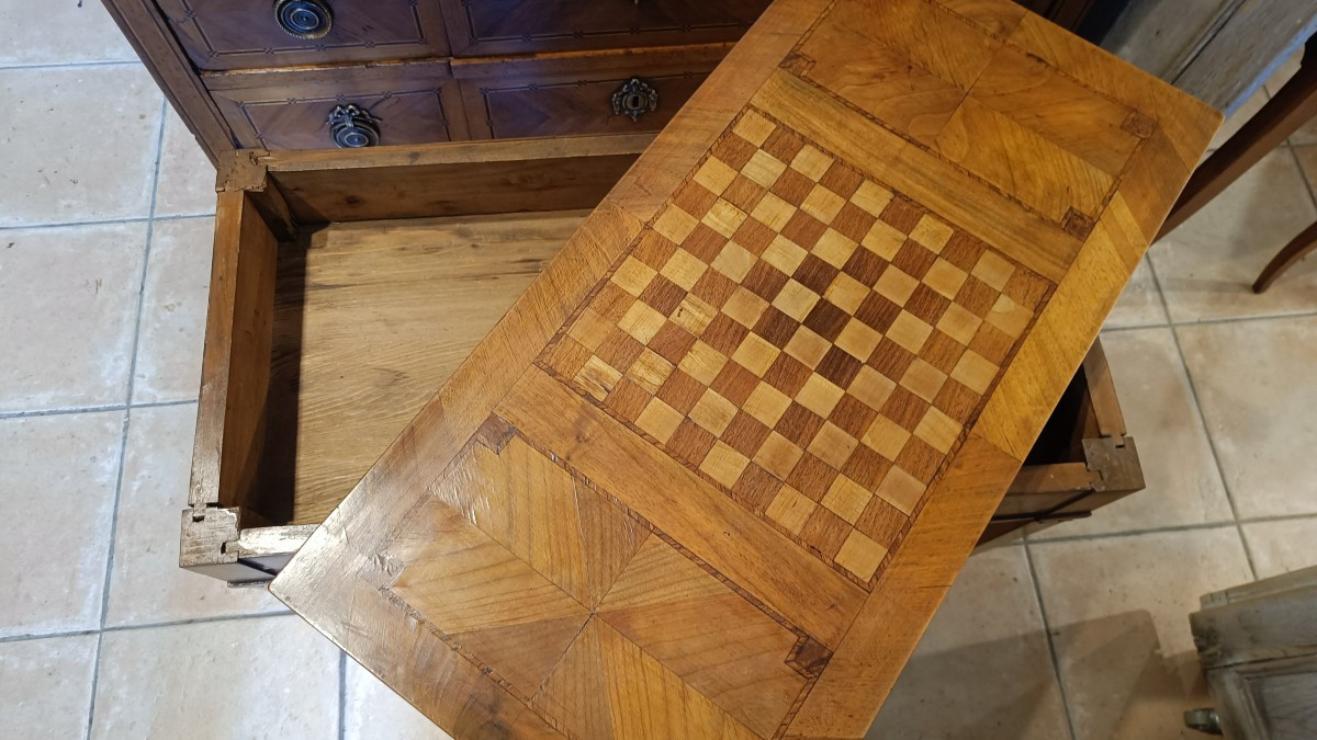 Louis XVI Late 18th Century Walnut And Marquetry Games Table-photo-2
