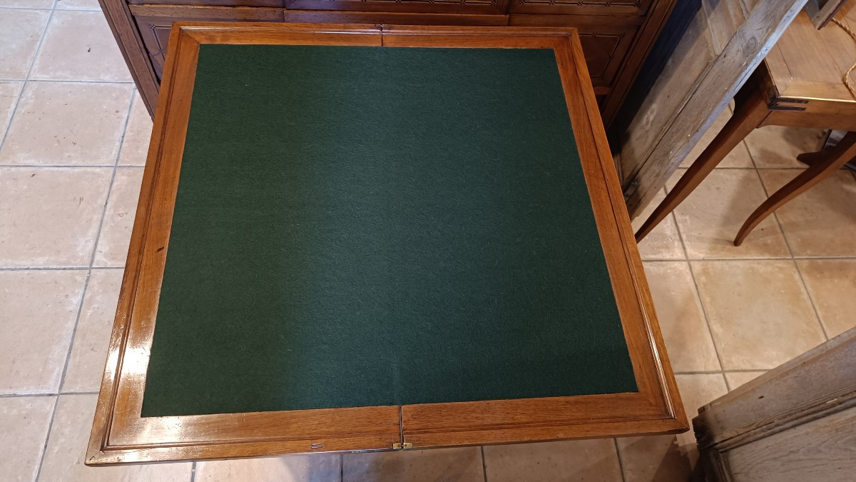 Louis XVI Late 18th Century Walnut And Marquetry Games Table-photo-3