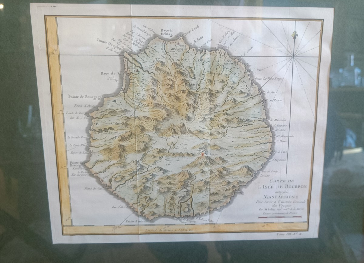 18th Century Framed Map Of Reunion Island (bourbon) By Bellin-photo-2