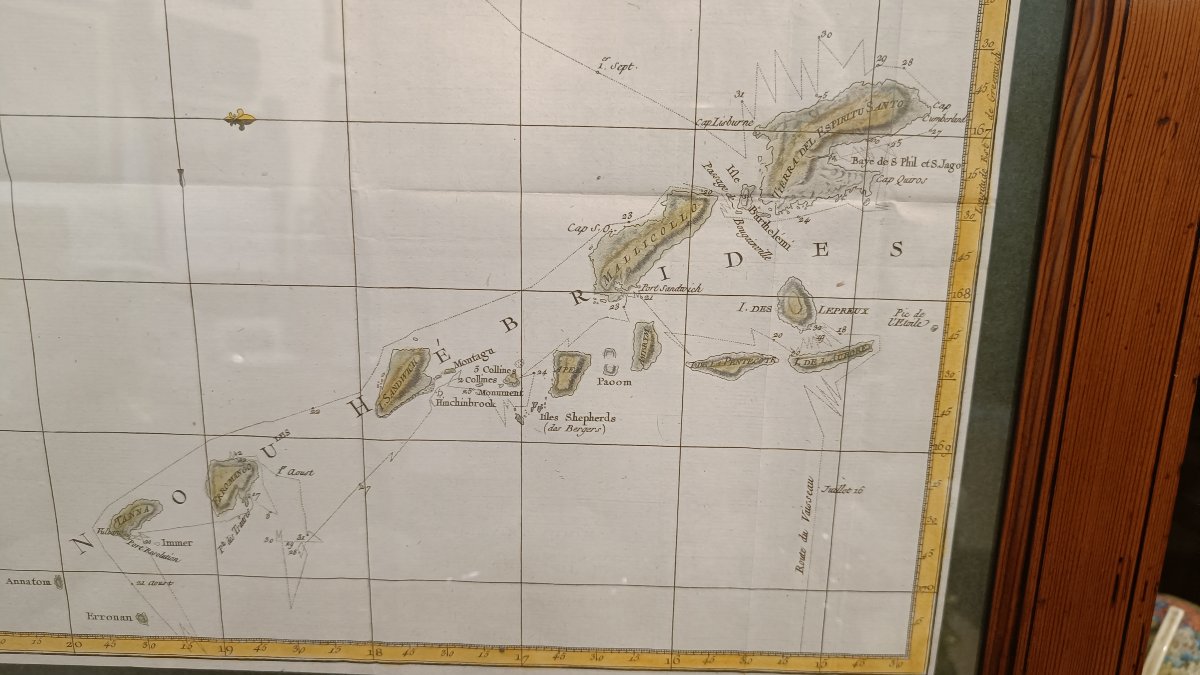 18th-century Watercolor Map Of New Caledonia, From Cook’s 1774 Voyage-photo-1