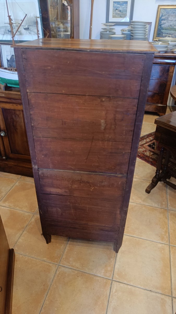 Louis XV Chest Of Drawers, 19th Century, Solid Walnut-photo-4