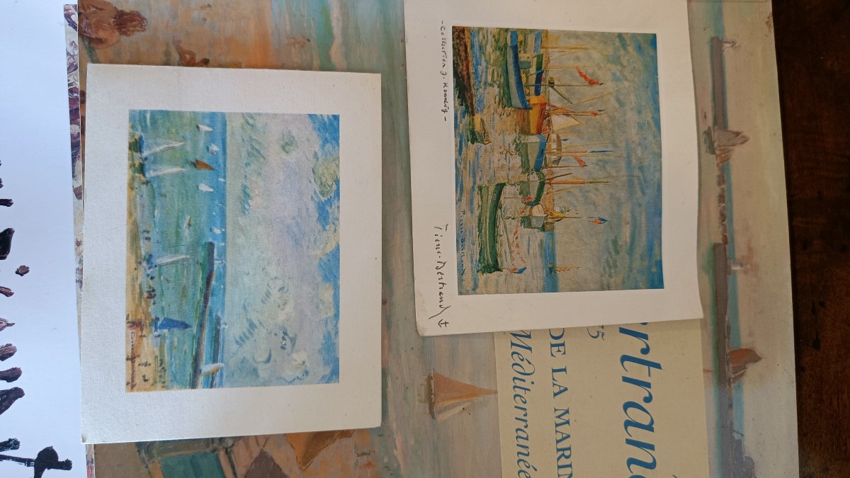 Oil On Canvas, Seascape By Pierre Bertrand, Official Painter To The Navy-photo-5