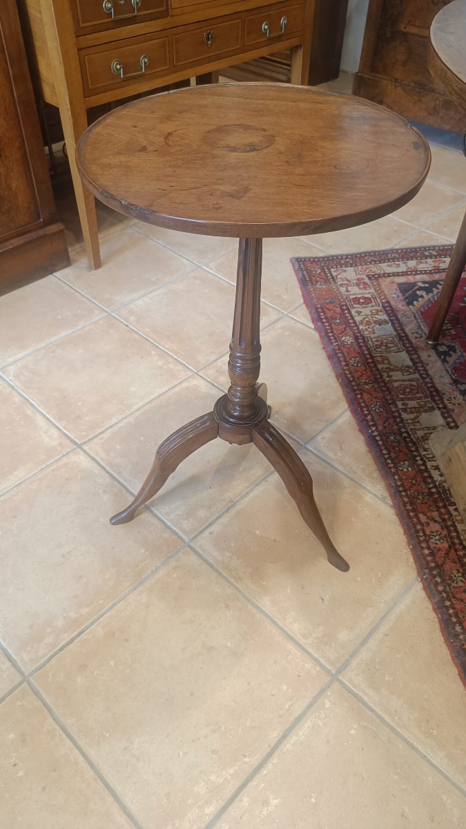 Small Louis XI Side Table, 18th Century, Made Of Mahogany-photo-2