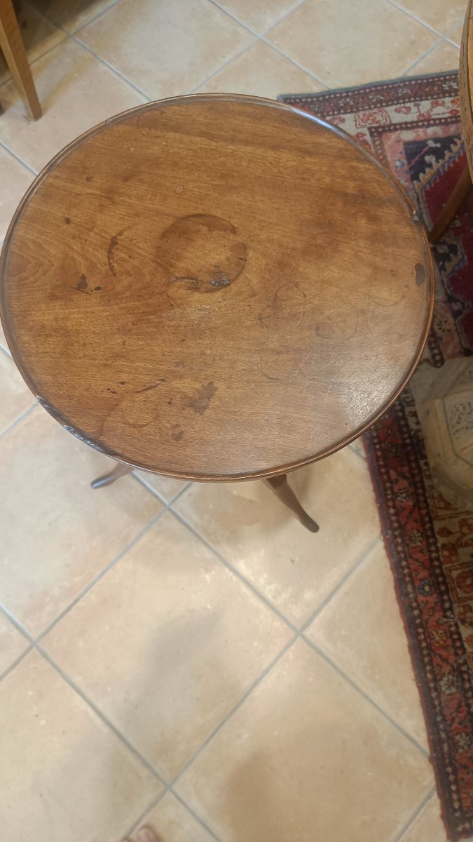 Small Louis XI Side Table, 18th Century, Made Of Mahogany-photo-3
