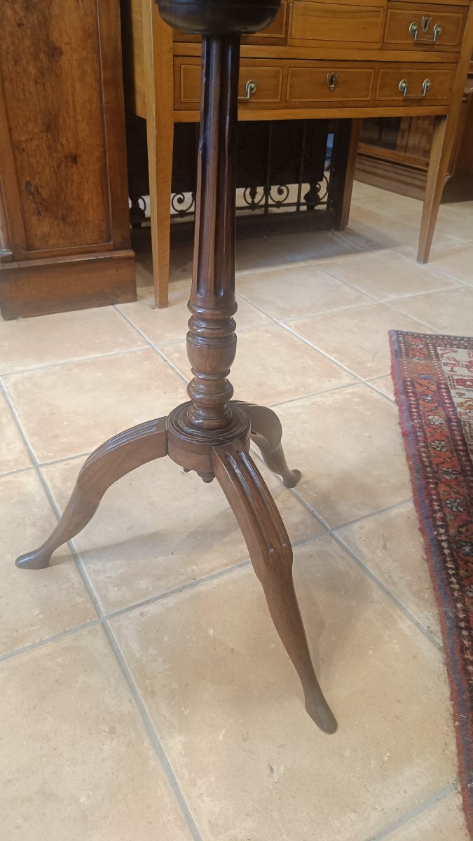 Small Louis XI Side Table, 18th Century, Made Of Mahogany-photo-4