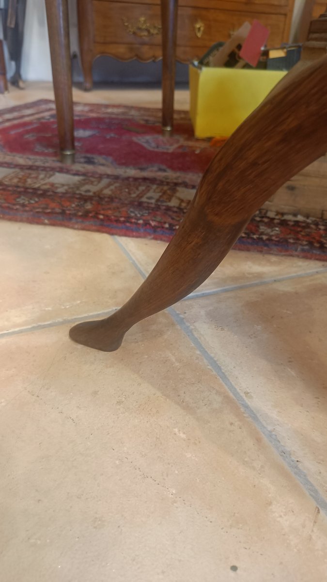 Small Louis XI Side Table, 18th Century, Made Of Mahogany-photo-3
