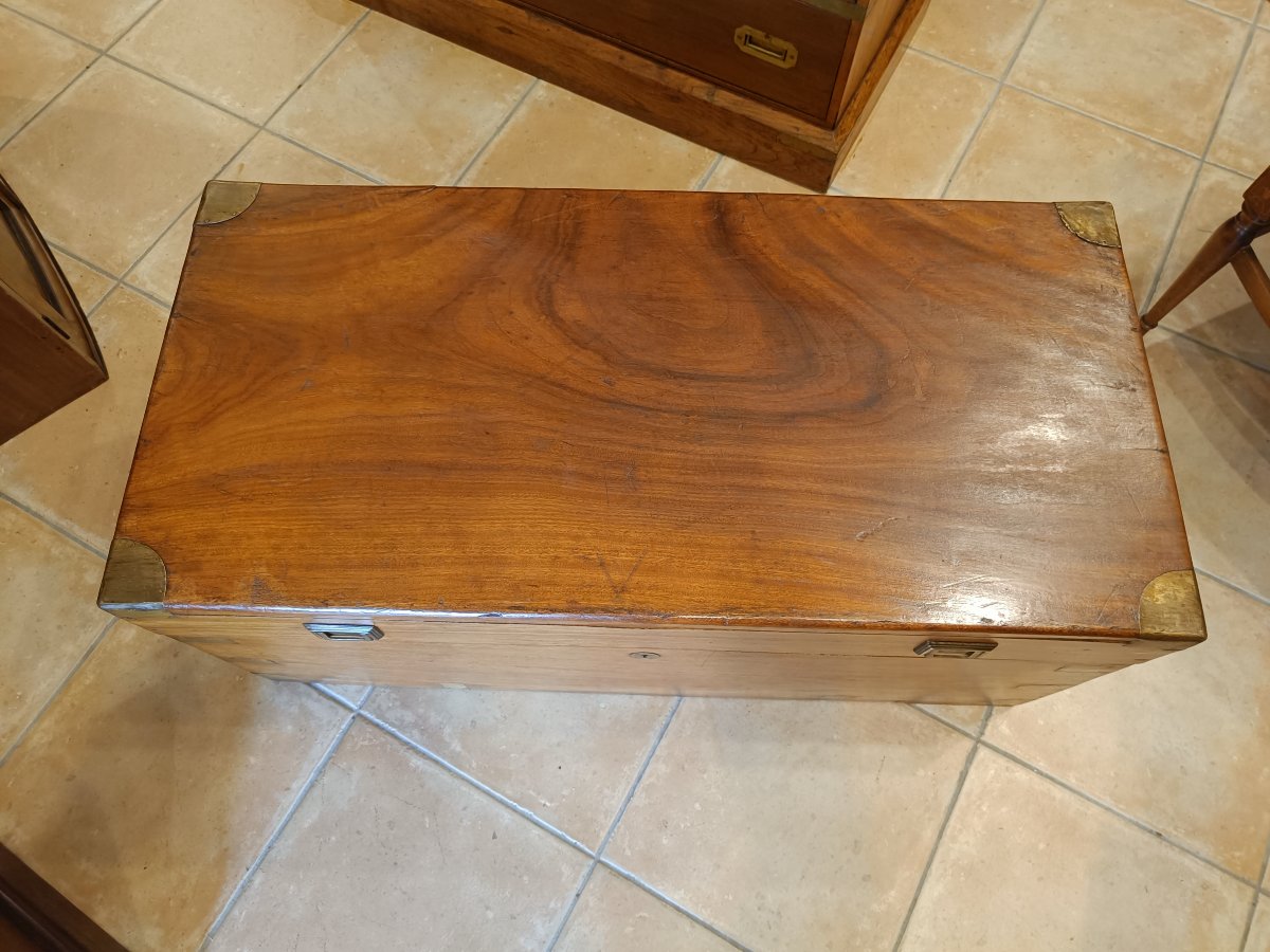 Early 20th-century Camphorwood Nautical Trunk-photo-3