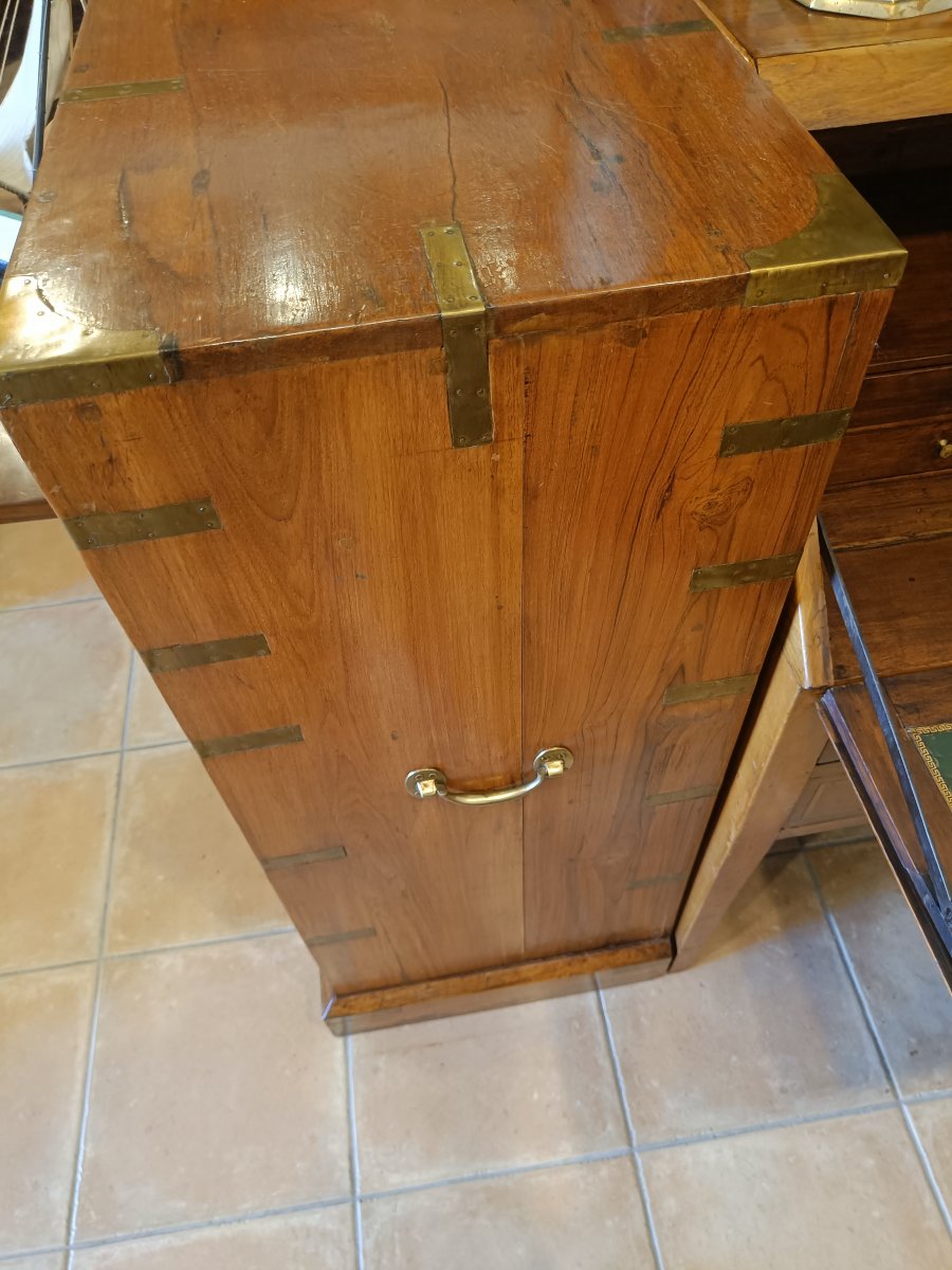Commode style marine 20ème en bois exotique-photo-5