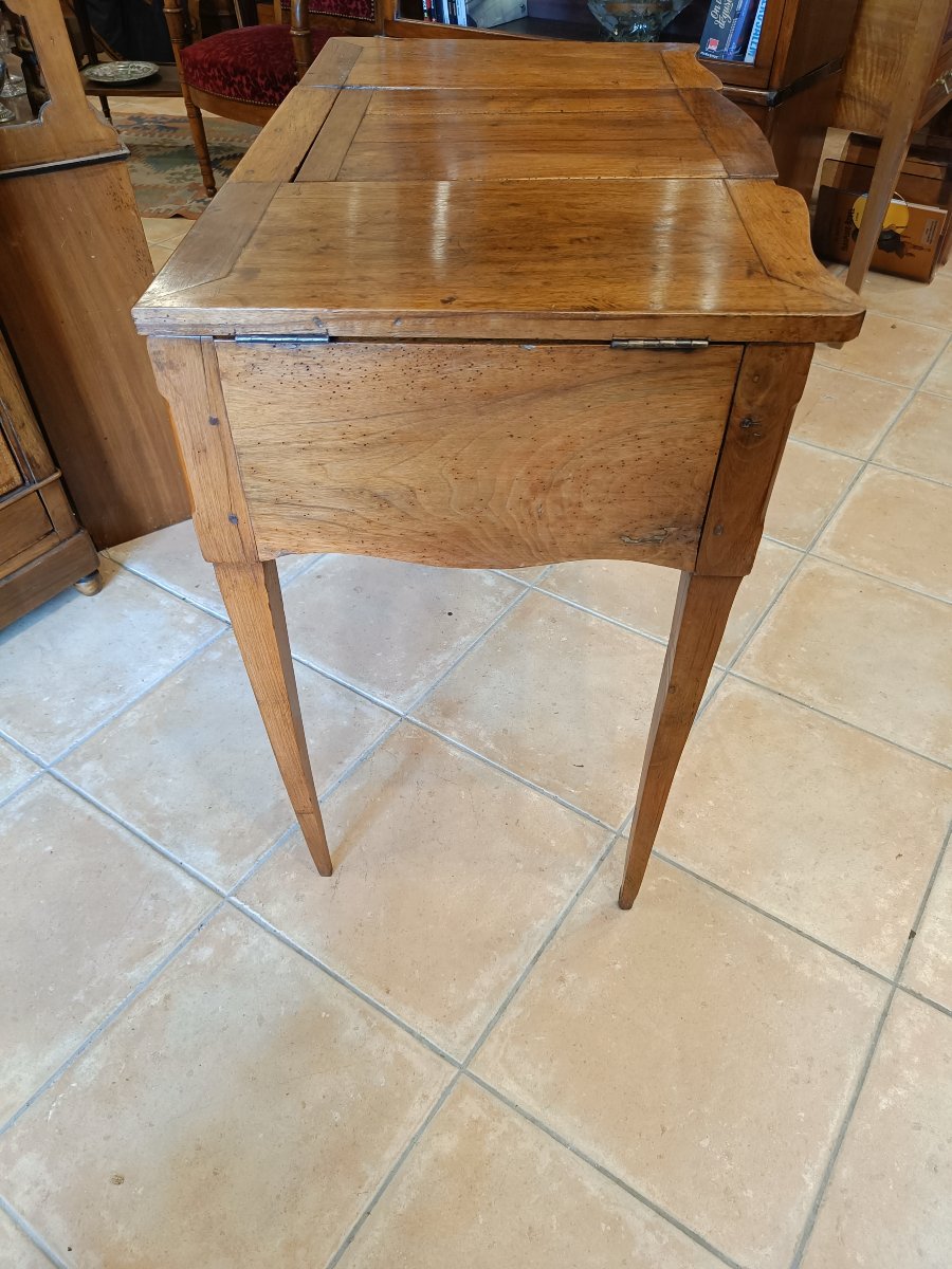 Coiffeuse directoire début 19ème en noyer massif-photo-2