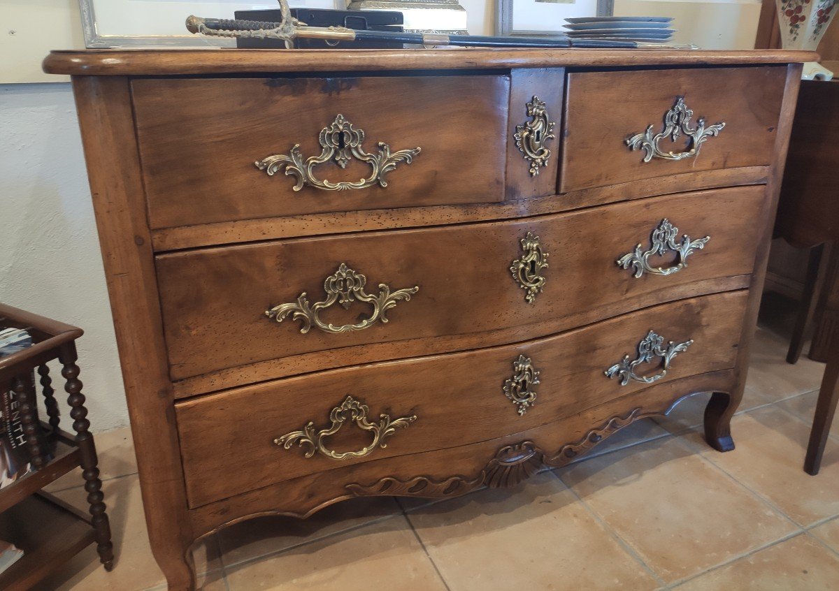 Louis XV Commode In Walnut 18th-photo-2