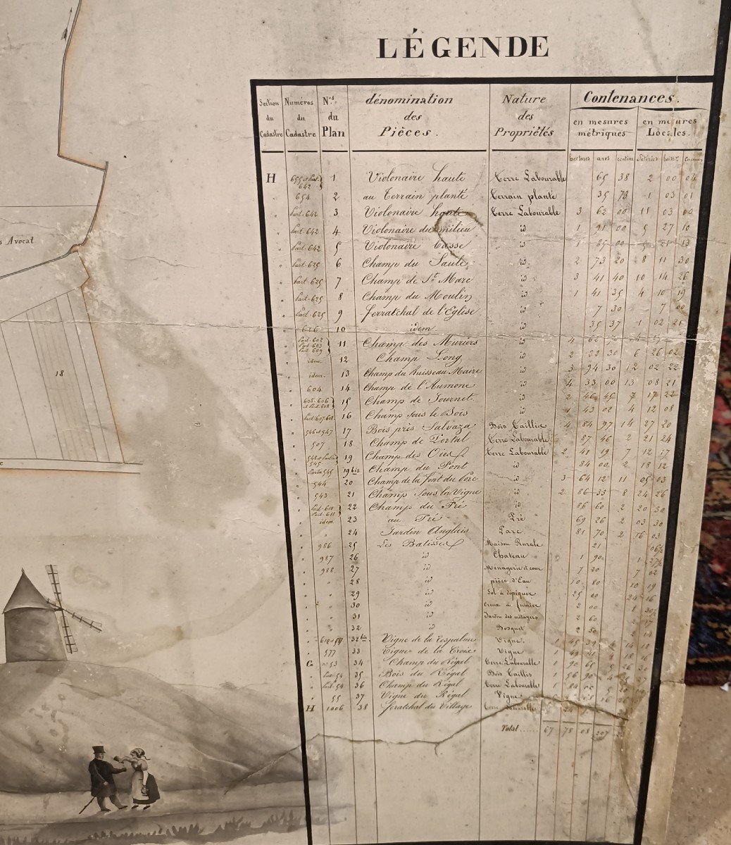 Plan Du Village Et Château De Grèzes Carcassonne 1845-photo-2