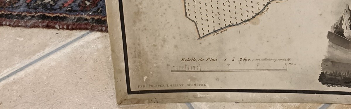 Plan Of The Village And Castle Of Grèzes Carcassonne 1845-photo-4