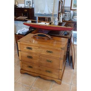 Small Early 20th Century Marine-style Chest Of Drawers In Lemon Wood