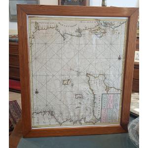 17th Century Nautical Chart Of The Van Keulen Channel, St Malo, Mont St Michel, Channel Islands, 