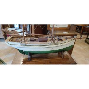 Maquette début 20ème d'un bateau, dundee normand