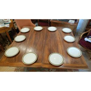 Table Portefeuille Directoire 19ème en noyer