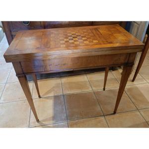 Louis XVI Late 18th Century Walnut And Marquetry Games Table