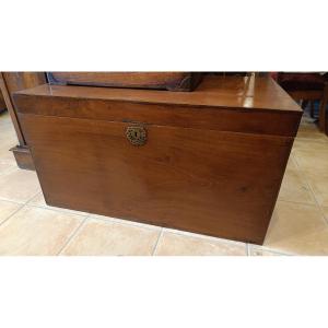 Late 19th-century Teak Travel Trunk From India