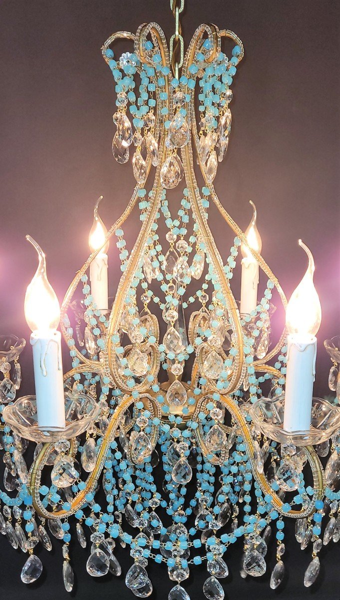 Proantic: Lustre Italien à 6 Points Lumineux.