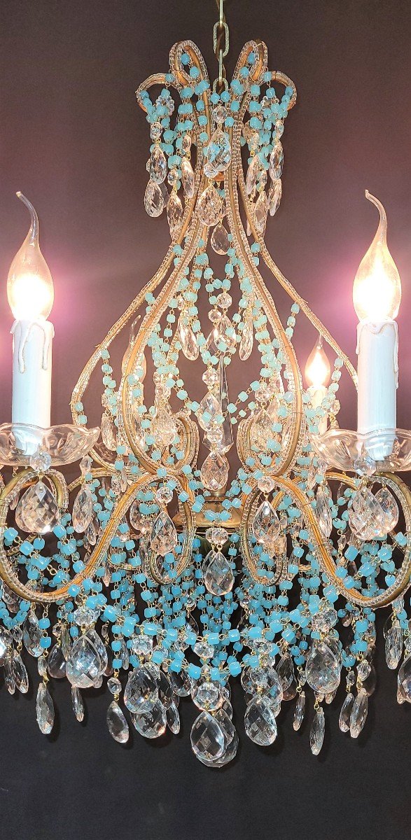 Proantic: Lustre Italien à 6 Points Lumineux.