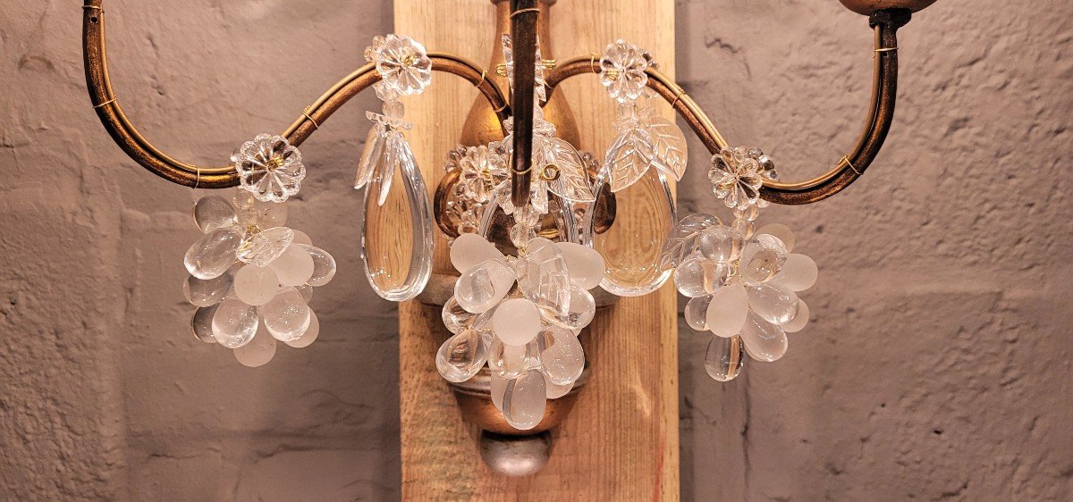 Italian Wall Lamps With 3 Light Points.-photo-5