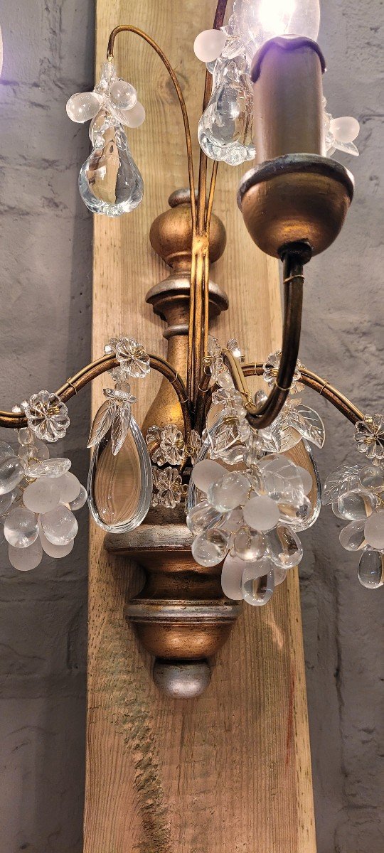 Italian Wall Lamps With 3 Light Points.-photo-7