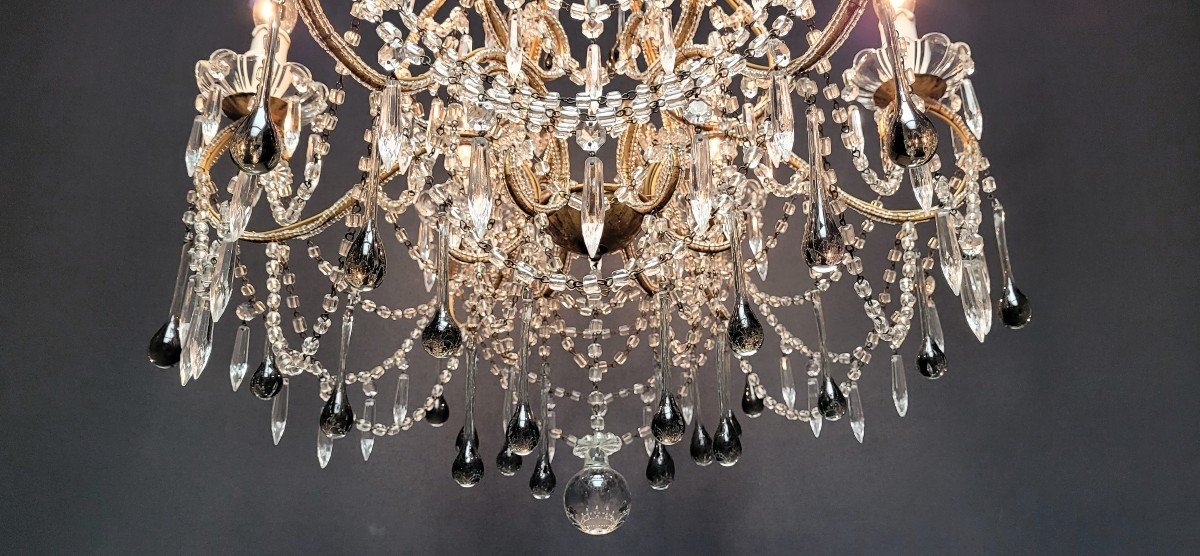 Italian Chandelier With 6 Light Points.-photo-5