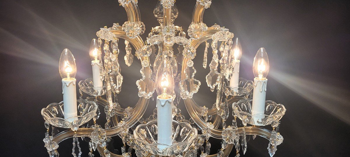 Proantic: Fantastique Lustre Maria-theresia à 6 Points Lumineux, Bron