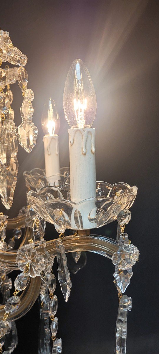 Proantic: Fantastique Lustre Maria-theresia à 6 Points Lumineux, Bron